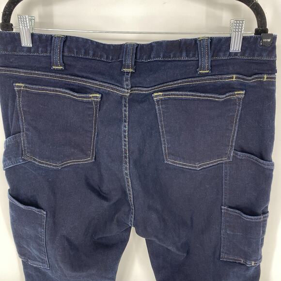 Moxie And Moss Workwear The Maven Carpenter Double Knee Blue Jean Size 34 x 28 - Picture 3 of 13